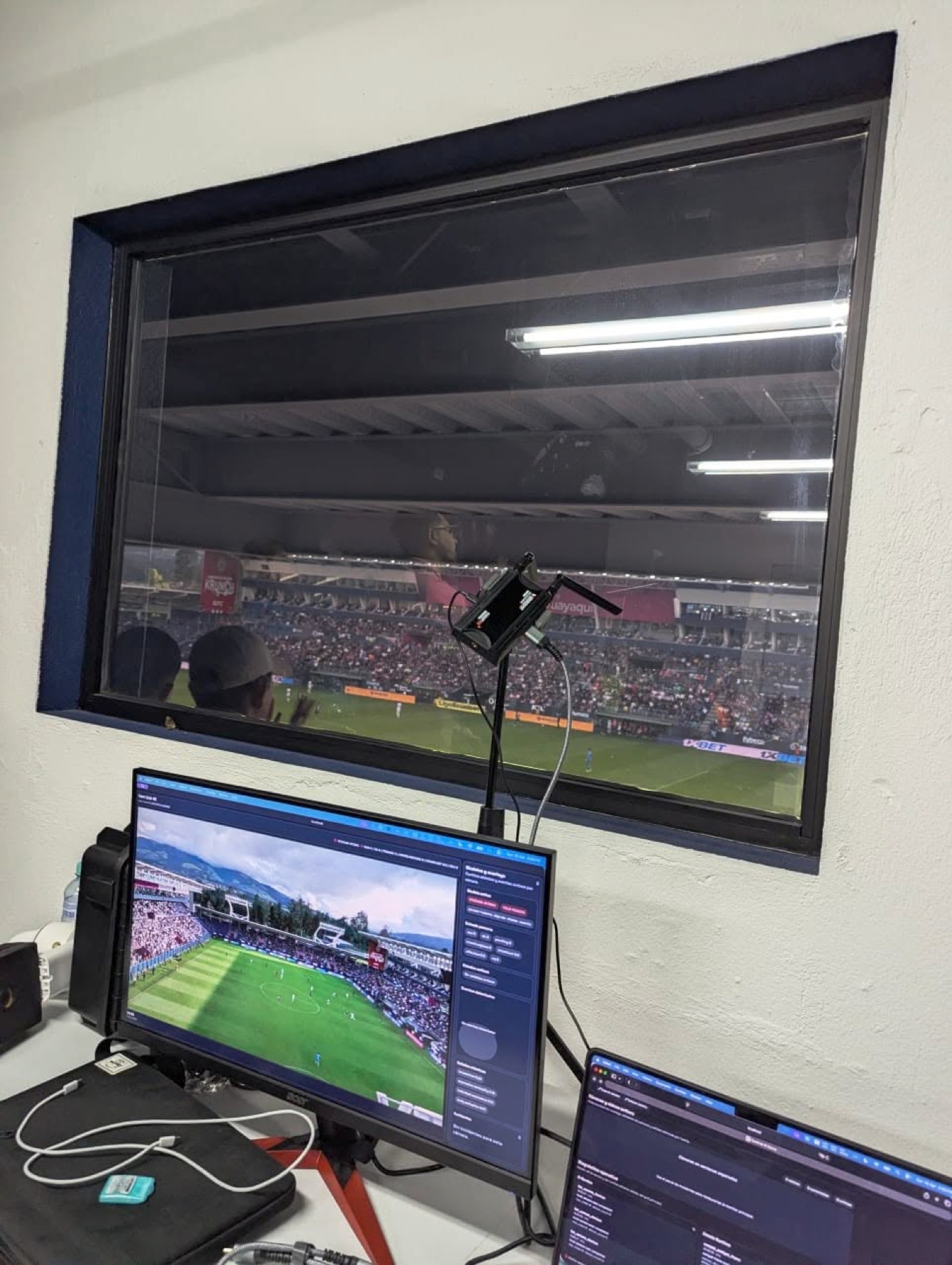 Monitoreo de Sentinel AI desde sala operativa del estadio