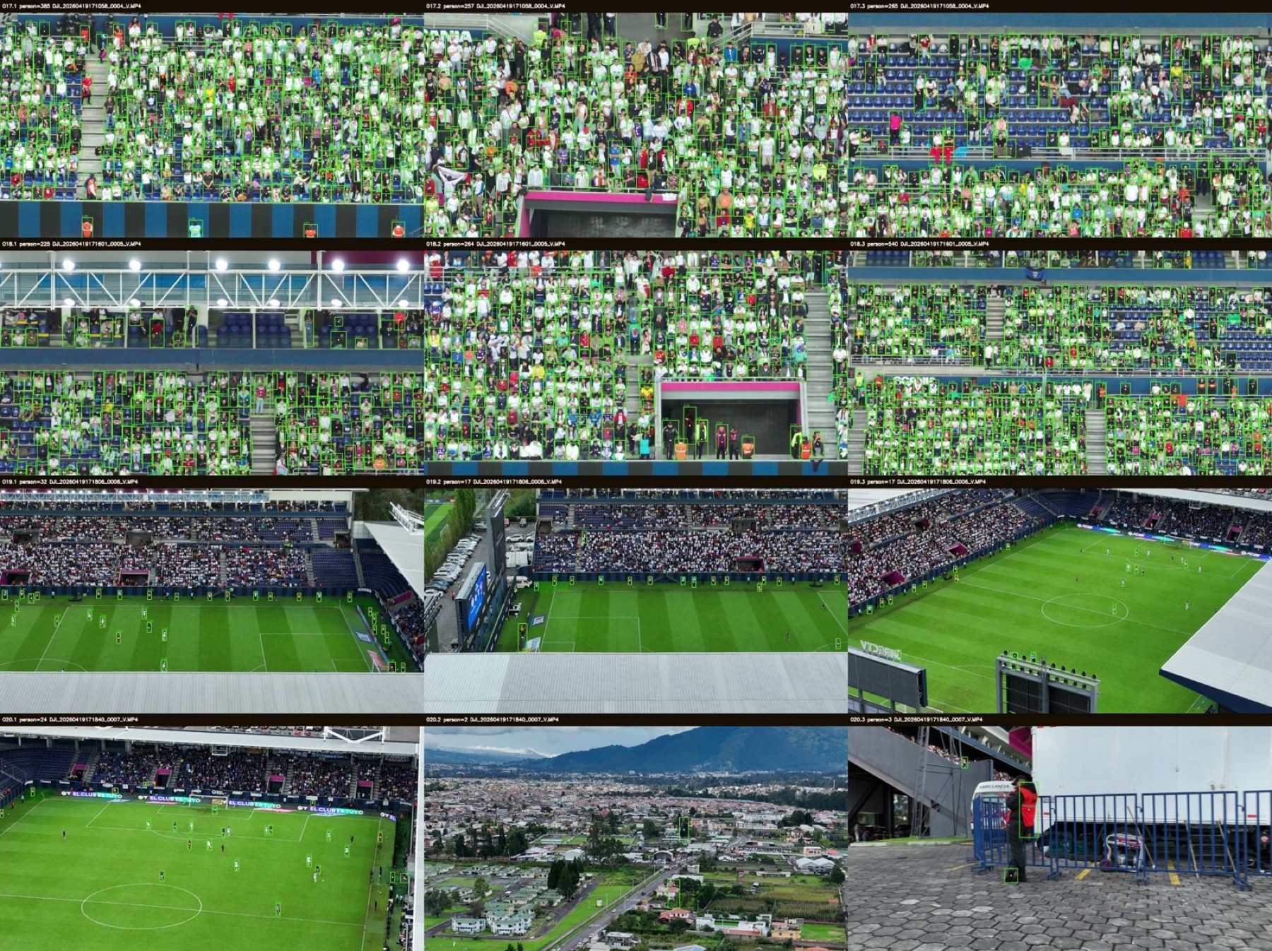 Analítica de visión computacional aplicada a graderíos y zonas del estadio