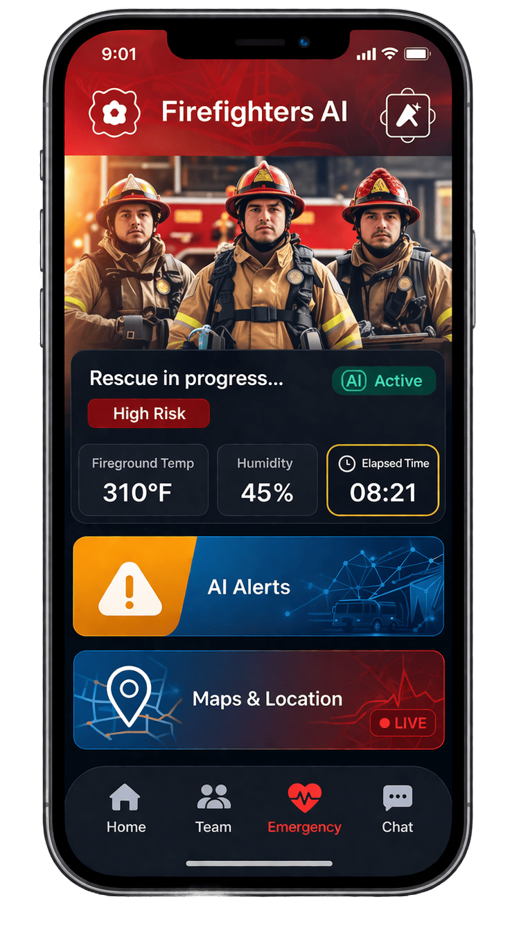 Aplicación de rescate y gestión de emergencias